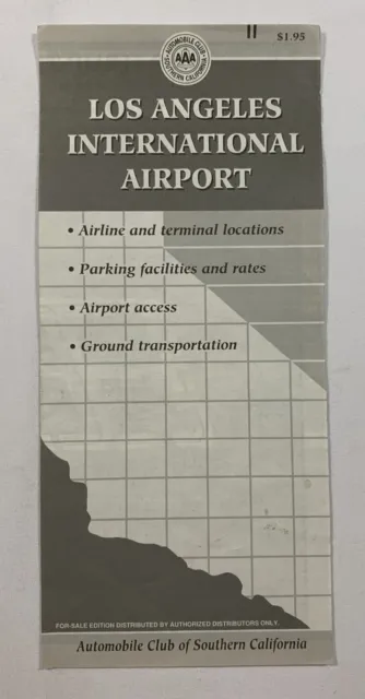 1997 Aaa Los Angeles International Airport Foldout Map & Info Brochure