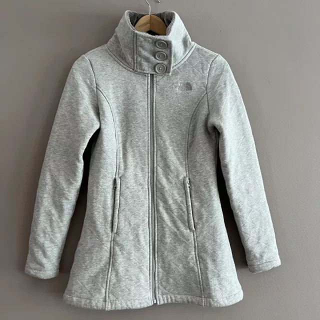 The North Face Jacket Womens XSmall Gray  Caroluna Quilted Fleece Lined Outdoors