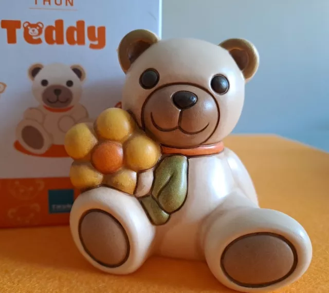 Thun  Teddy Con I Fiori, Nuovo Con Scatola