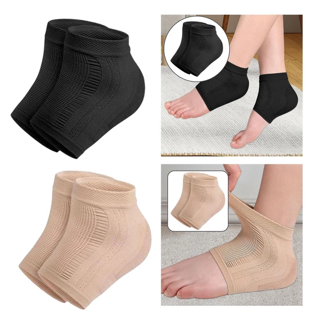 2 Pairs Hydrating Heel Socks Feet Cushion Shock Absorption for Rough