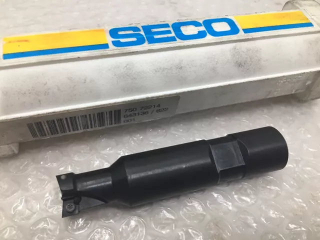 New Seco 5/8" (.625) Indexable Square Shoulder End Mill, R217.19-00.62-3