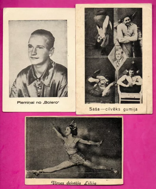 Letonia Lettland Circo Lote De 7 Vintage Tarjetas 331