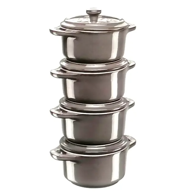 Staub Mini Cocotte antik-grau 4er Set