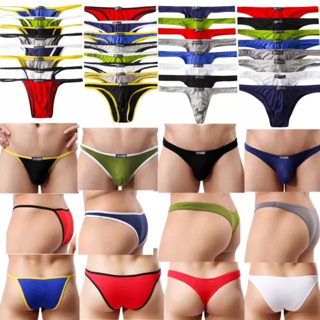 1-8X MEN'S LINGERIE Modal Underwear Briefs Thong Mini Bikini