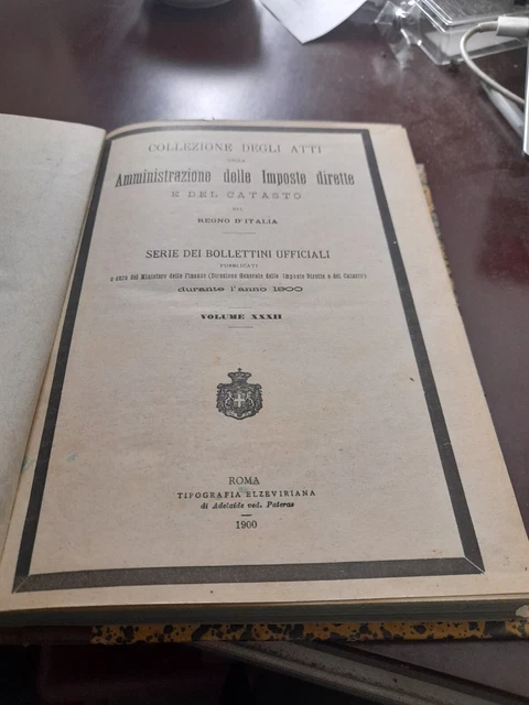 amministrazione delle impodte dirette 1900 regno d'italia LAN8