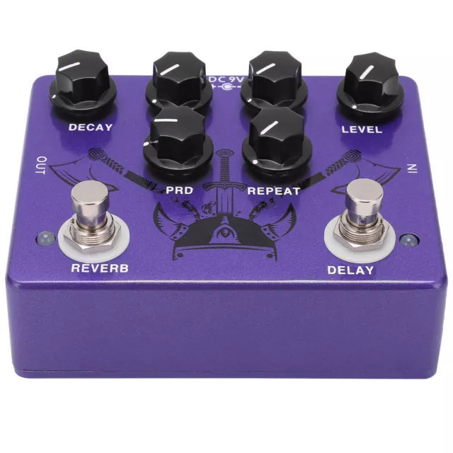 Guitar Effect Pedal Reverb Digital Delay 2 In 1 True Bypass Single GSA