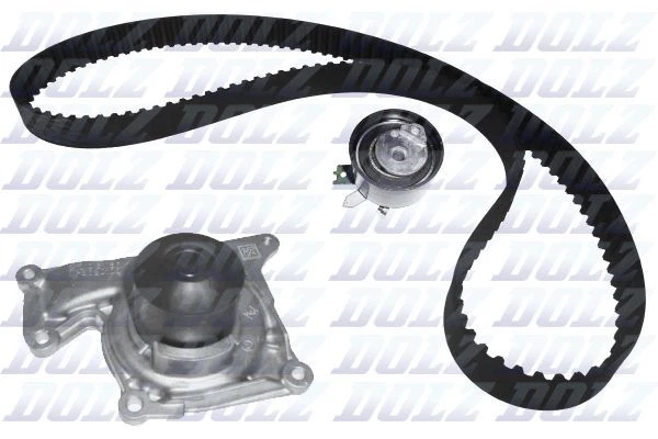 Pompa acqua Dolz Kd103 + Set cinghie dentate per Dacia Nissan Renault Logan + 05->