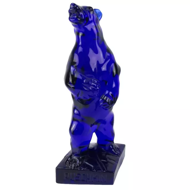 PUSCHKIN Glas Figur BÄR Werbefigur Werbung Wodka Vodka Figurine 30cm Berentzen