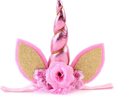 Amosfun Cerchietti Halloween Unicorno Fiore Feste Cosplay per Bambini Adulti Puro 