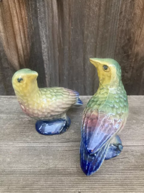 DARBYSHIRE Australian Pottery - Salt And Pepper Shakers Quail Pheasant Birds EVC