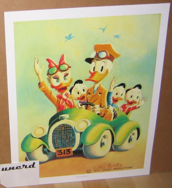 Carl Barks Kunstdruck: Rumble Seat Roadster - Donald Daisy Nephews 313 Art Print