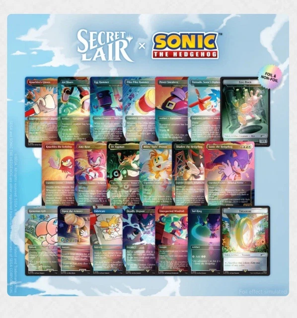 thumbnail image 2 of SEALED MTG Sonic X Secret Lair 100% Complete Bundle Foil AND Non-Foil 2 of 9