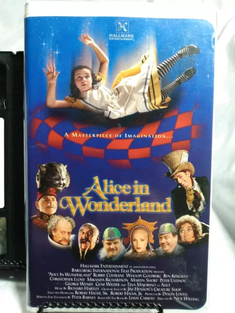 ALICE IN WONDERLAND (VHS, 1999) Martin Short Whoopi Goldberg ...