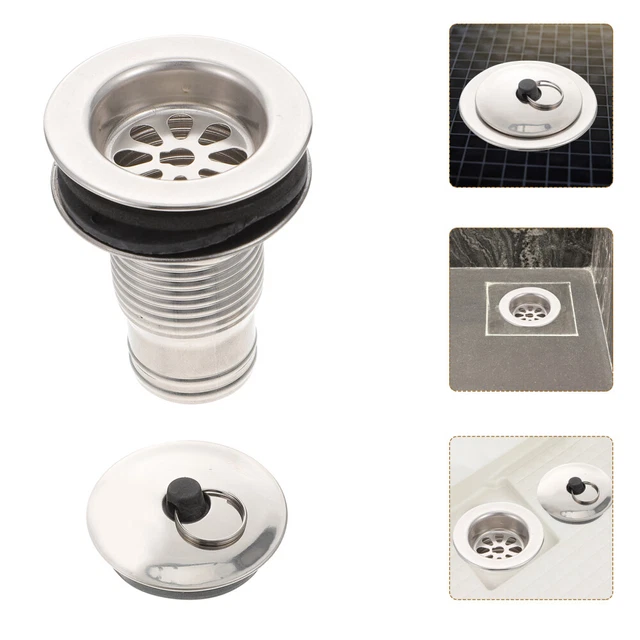 2 Pièces Grand Bouchon De Vidange d'Évier Lavabo Anti-Colmatage 2 En 1
