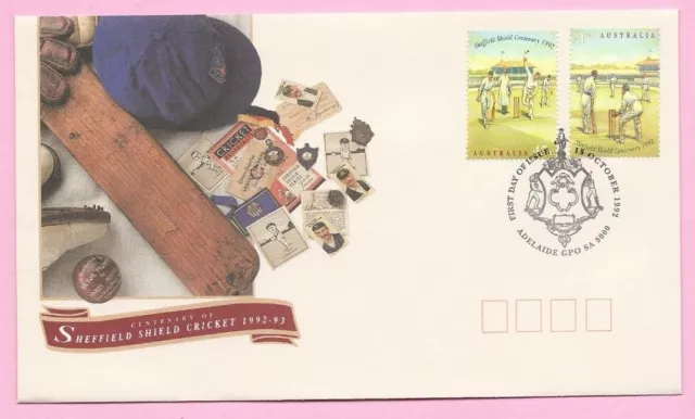 AUSTRALIA  FDC 1992 - SHEFFIELD SHIELD CRICKET - Shs Adelaide GPO, SA