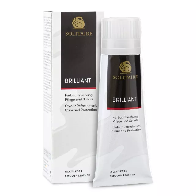 (79,33 EUR/l) Solitaire Brillant SchuhCreme intensive Pflege Glattleder 75ml