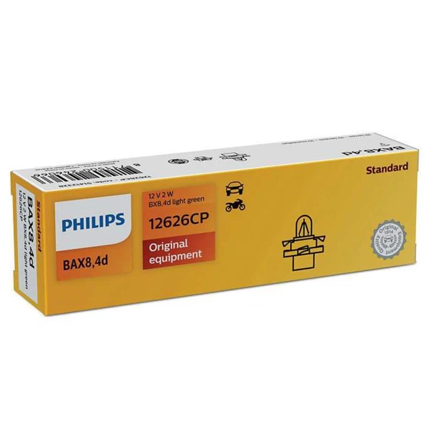 10x Philips Standard BX84d light green 2W 12V Autolampen Glühlampen