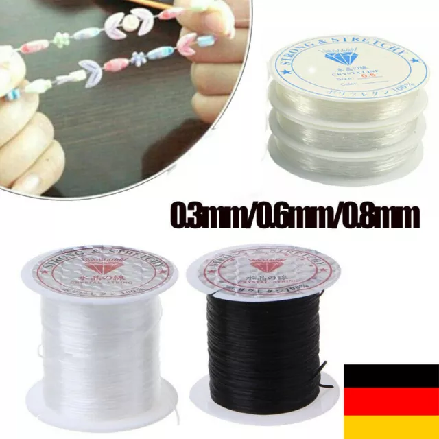 Elastischer dehnbarer Perlenfaden Armband Schnur für die Schmuckherstellung DIY