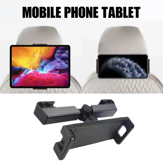 Tablet Headrest Holder Mount For Car Seat, fits iPads 4.7-12.9" and Phones J5E4