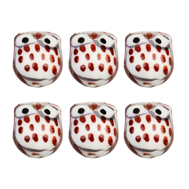 10pcs Loose Bead Creative Ceramics Scattered Beads DIY Jewelry Accessories
