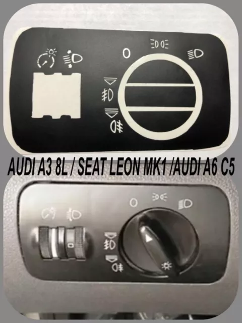 Interruptor Luz Audi A3 8L,S3 8L,Seat Leon Mk1,Audi A2,Audi A6 C5 Kit Pegatinas