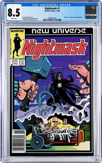 Nightmask #1 CGC 8.5 (Nov 1986, Marvel) Al Milgrom Cover, Origin & 1st app.