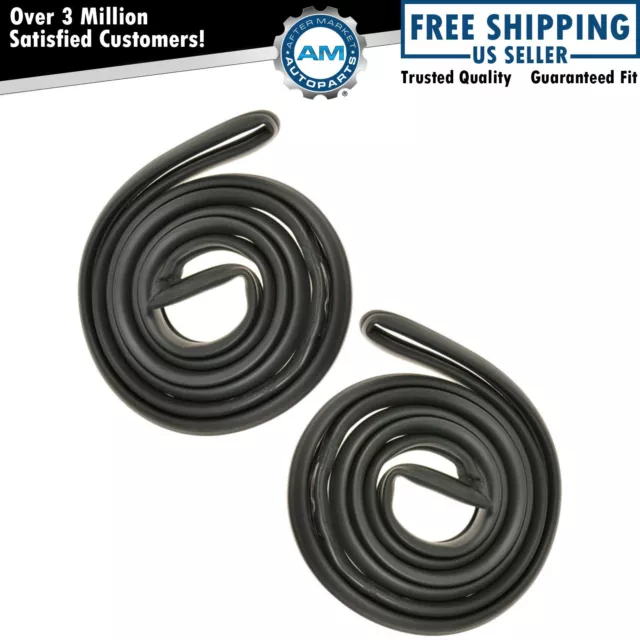 Door Seals Rubber Weatherstrip Pair Set NEW for Buick Pontiac Olds 2 Door RWD