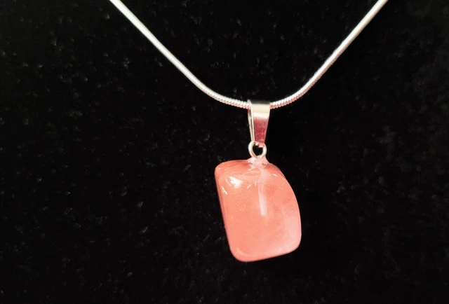 Natural Gemstone Necklace Chakra Stone Pendant Energy Healing Crystal with Chain