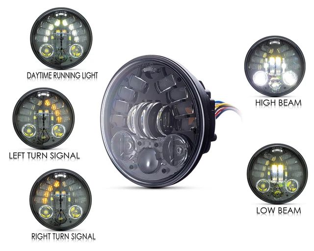 Led Headlight Insert LED HEADLIGHT INSERT for Harley Davidson Sportster S Iron 883 1200 48 ...