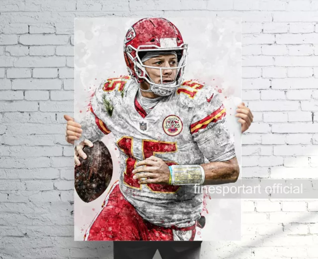 Patrick Mahomes Kansas City Chiefs Poster, Canvas, Football print,sport wall art