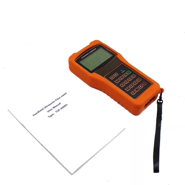 TUF-2000H Handheld Digital Ultrasonic Flowmeter Flow Meter + Standard sensor M
