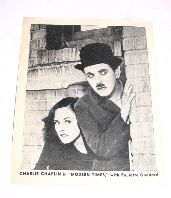 Charlie Chaplin In Modern Times Rivoli Theatre Handbill Flyer W Paulette Goddard