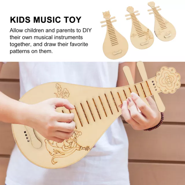 3 Pcs Jouets D'instruments Chinois Peinture De Musique The Toy Puzzle