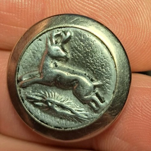ANCIEN BOUTON CHASSE  (CERF)   /      -  OLD  BUTTON  25mm