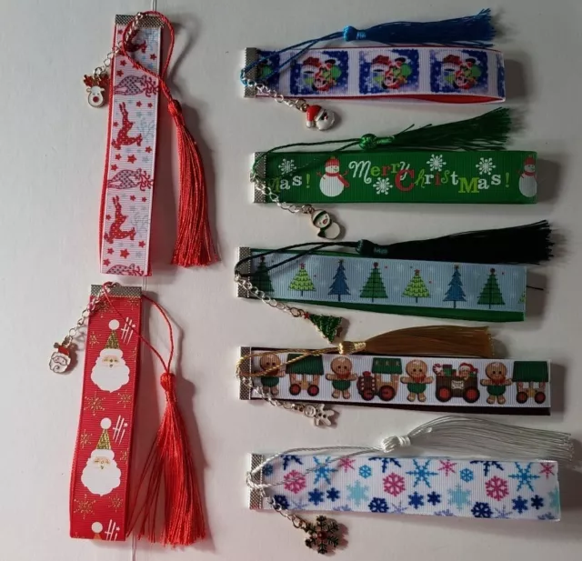 Christmas Bookmarks With Charms And Tassels New 2