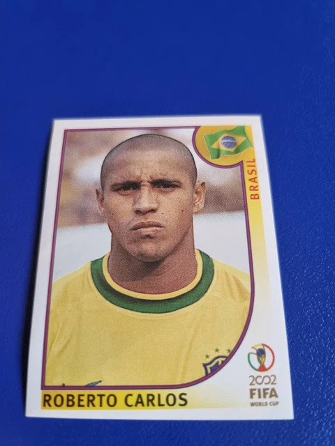 2002 Fifa World Cup Korea Japan Panini Sticker Roberto Carlos Blue Back New