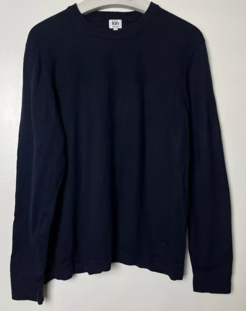 Kin by JOHN LEWIS marineblau Merinowollmischung Pullover Größe L UK 12 14 16