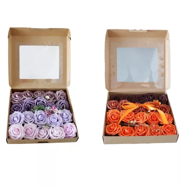 Artificial Roses Flowers Bouquet Box Set for DIY Bridal Wedding Centerpieces