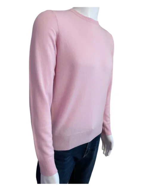 Loro Piana Quality Mens 100%Baby Cashmere Crew Neck Sweater Medium Pink Rtl $950