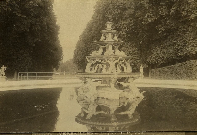 France Versailles le Parc Jardins Fontaine ancienne Photo Neurdein 1890 #1