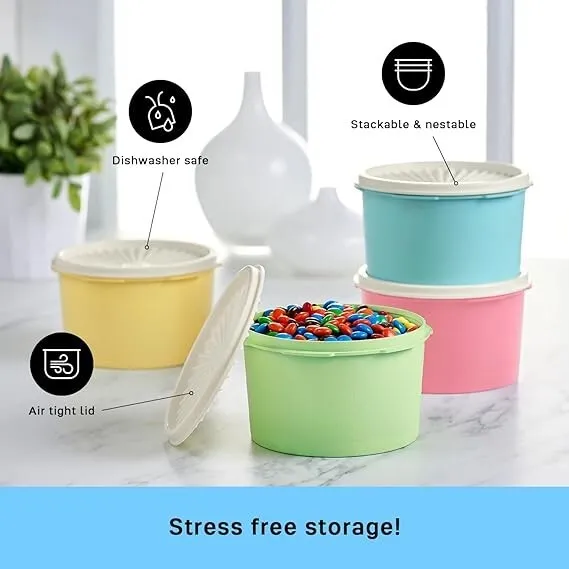 Heritage Collection 8 Piece Nested Canister Set in Vintage Color 4 con + 4 Lid