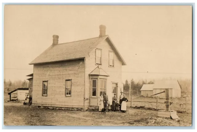 c1910's Homestead Farm House Canada RPPC Photo Unposted Antique Postcard