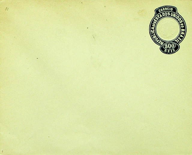 Sephil Brazil 300 Reis Fein Ungebraucht Postal Stationery Envelope