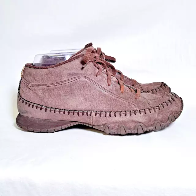 SKECHERS TOTEM POLE Womens Brown Suede Leather Ankle Boots Size 7.5 ...