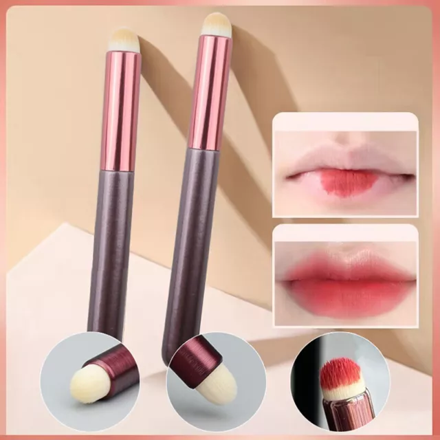 1 pc Round Head Lippenbürste Concealer Pinsel Mini Lippenstift Make -up PinselEN