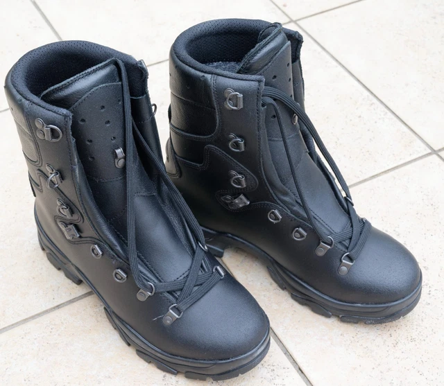 Bottes Pataugas Vintage - Toile & Caoutchouc, Style Combat, Armée Française (Surplus Bon état)