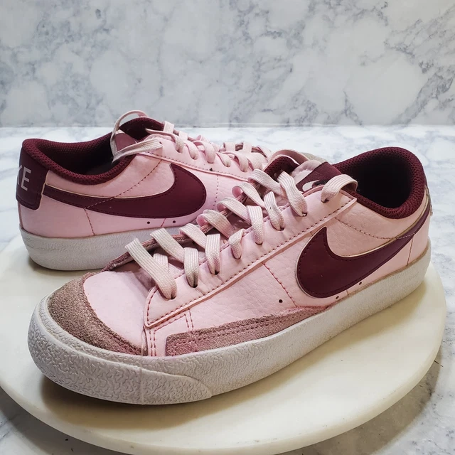 Nike 4Y Blazer Sneakers Low '77 GS Big Kids' Pink Foam-Dark Beetroot DA4074-600
