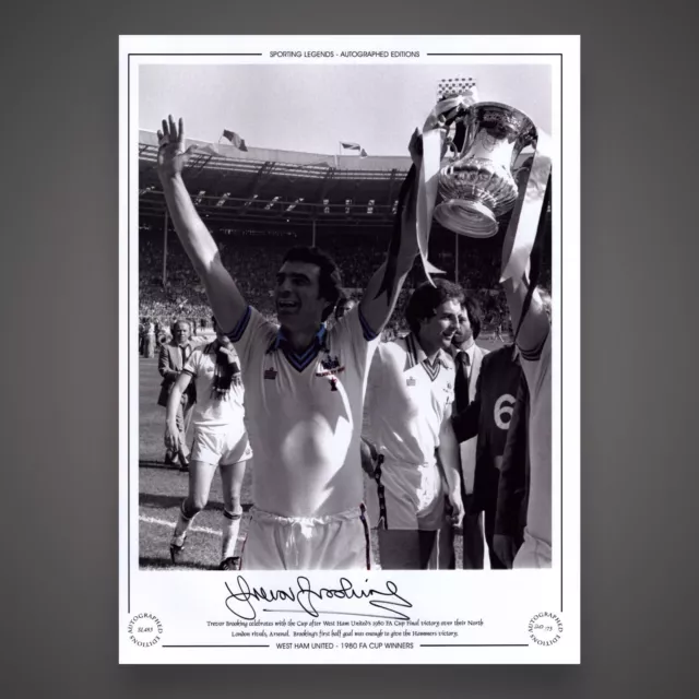 Trevor Brooking West Ham United FA Cup Winners Signed Photo £25