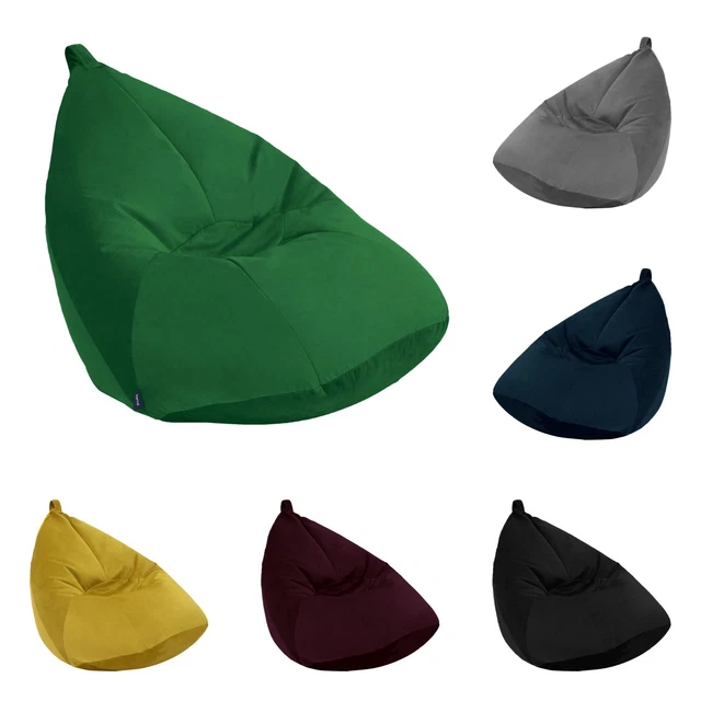 Bolsa de frijoles de terciopelo loft 25 con mango sala de estar para adultos silla de frijoles asiento de juego