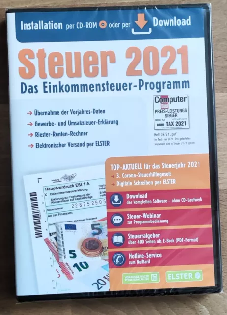 ALDI STEUER 2021 Blitzversand CD Steuererklärung Steuer  Neu und OVP